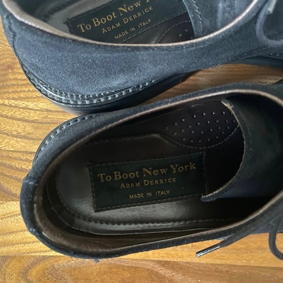 To Boot New York Adam Derrick FELIX DERBY Black Suede Oxford - Picture 7 of 10